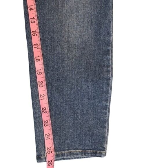 Time And Tru Womens 16 Petite High Rise Skinny Jeans Light Wash Distressed Denim - Picture 10 of 10